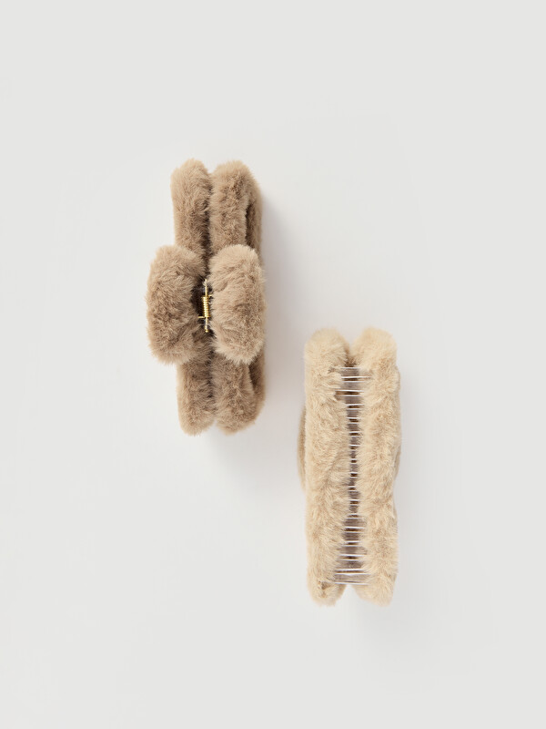LCW JOY Women's Plush Claw Clip
