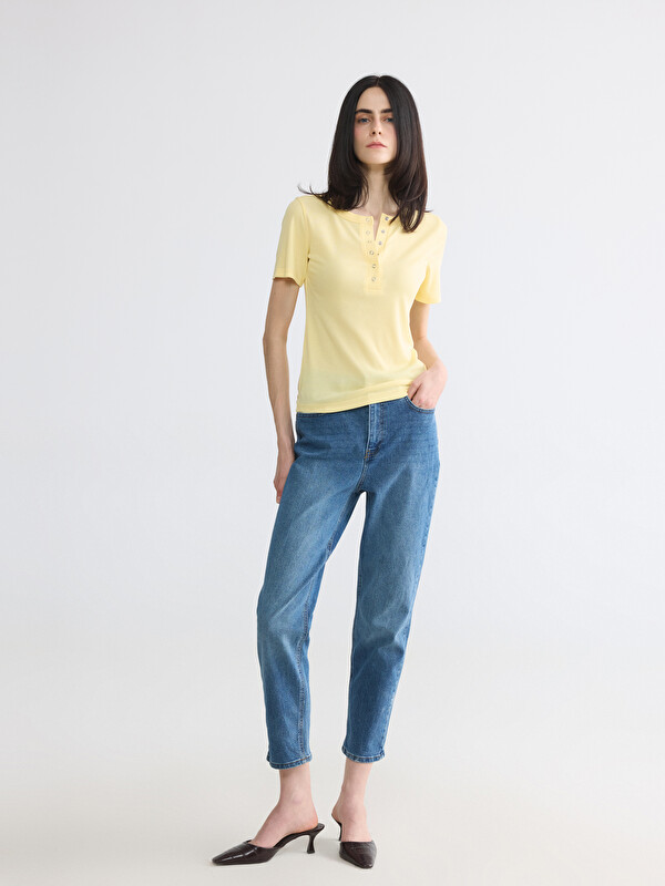 LC WAIKIKI Mom Fit Kadın Jean Pantolon