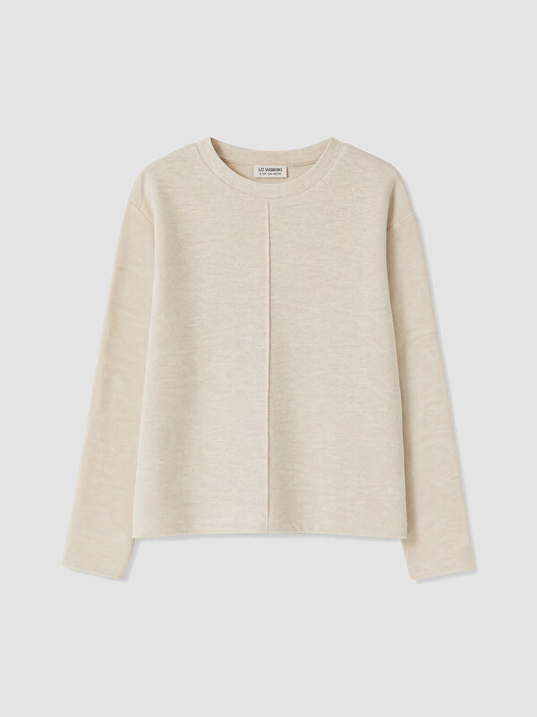 LCW Kids Bisiklet Yaka Kız Çocuk Sweatshirt
