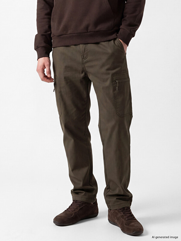XSIDE Standard Fit Cargo Pocketed Men's Trousers
