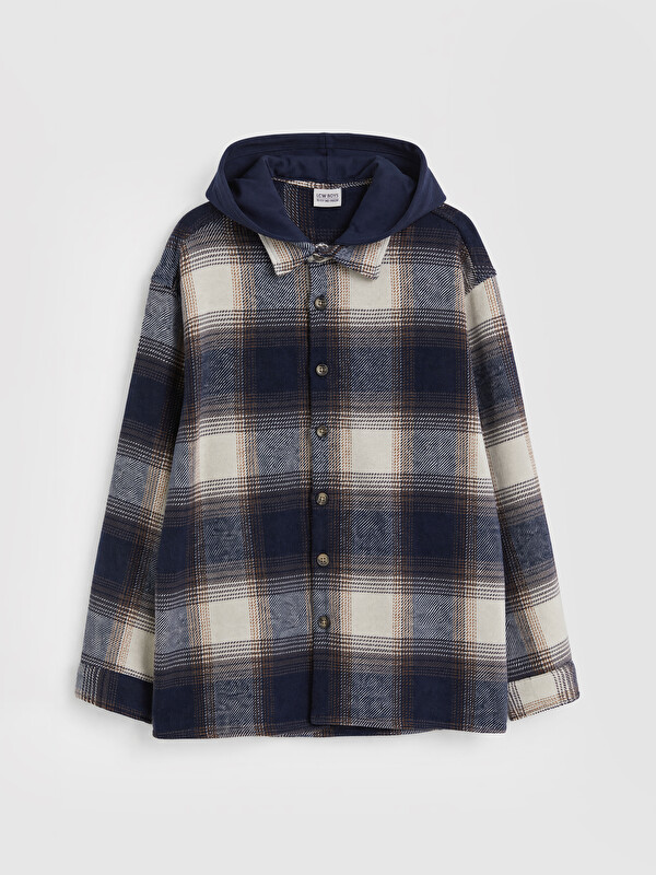 LCW Kids Hooded Plaid Boys' Shirt Jacket