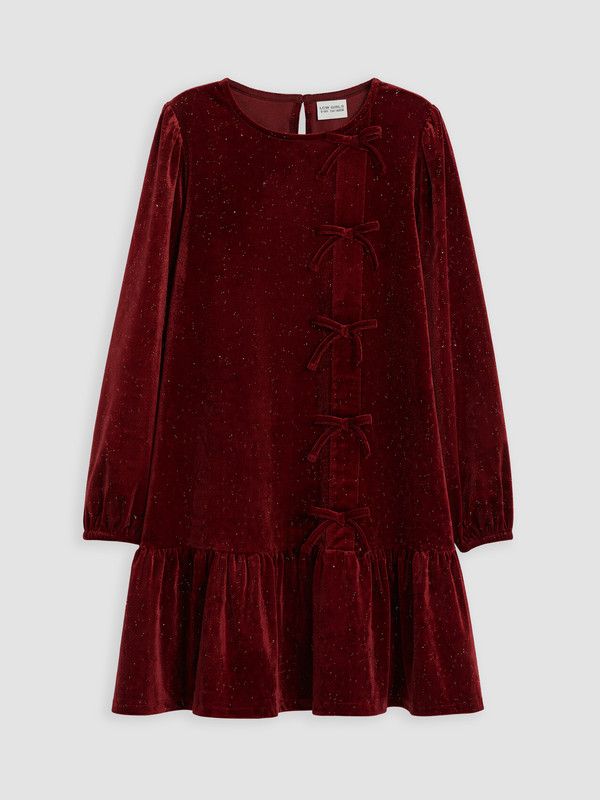 LCW Kids Shimmering Girls' Velvet Dress