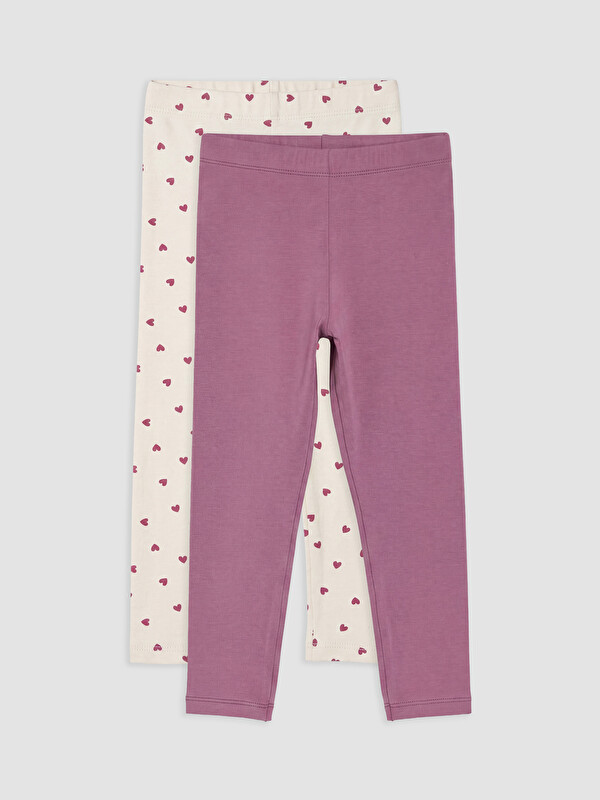 LC WAIKIKI Elastic Waist Printed Girls' Leggings 2 Pack