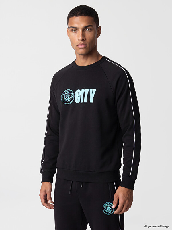 XSIDE ACTIVE Manchester City Baskılı Erkek Sweatshirt