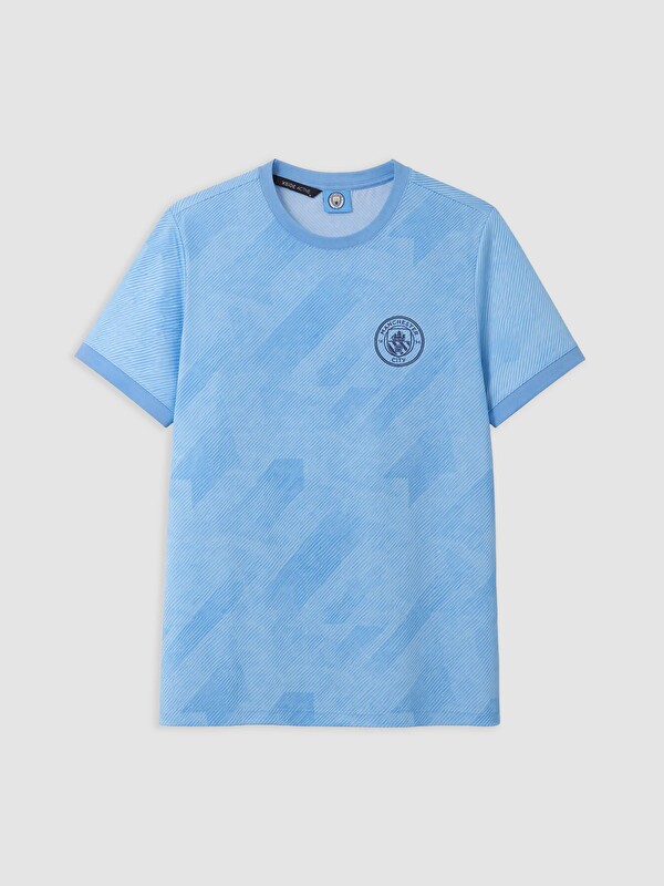 XSIDE ACTIVE Bisiklet Yaka Manchester City Baskılı Erkek Spor Tişört