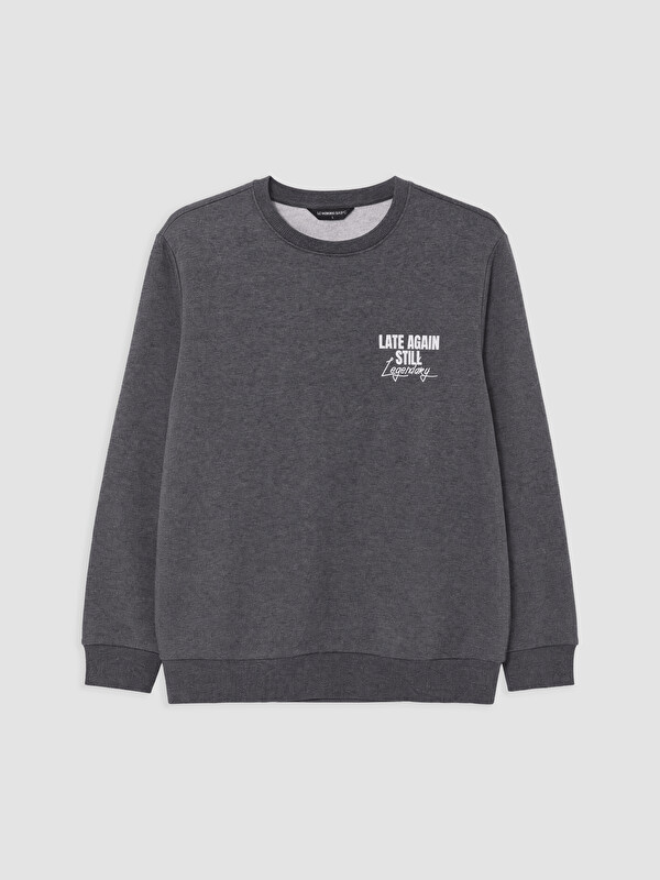 LCWAIKIKI Classic Crew Neck Men's Thick Sweatshirt