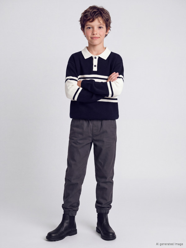 LCW Kids Polar Astarlı Erkek Çocuk Jogger Pantolon