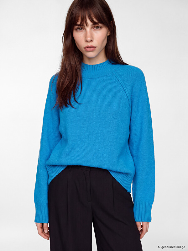 LCW Comfort Mock Neck Women's Knitwear Sweater
