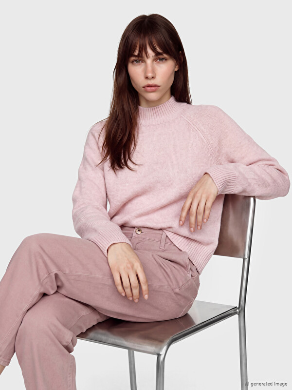LCW Comfort Mock Neck Women's Knitwear Sweater