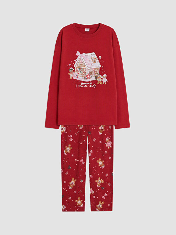 LCW Kids New Year Themed Girls' Pyjamas Set