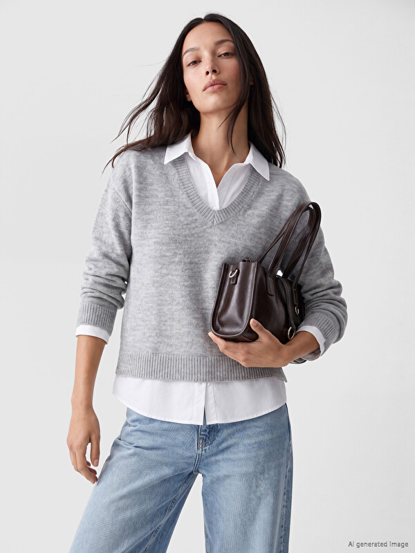 LCW EVERYDAY Collared Neck Women's Knitwear Sweater