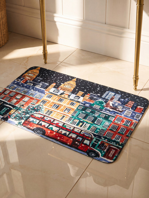 LCW HOME City Themed Printed Bath Mat