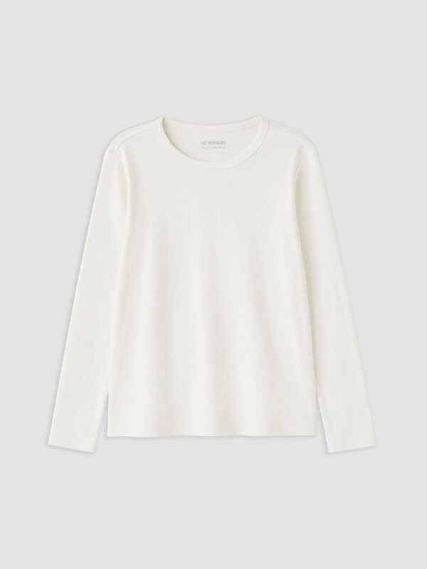 LCW Kids Crew Neck Long Sleeve Girls' T-Shirt