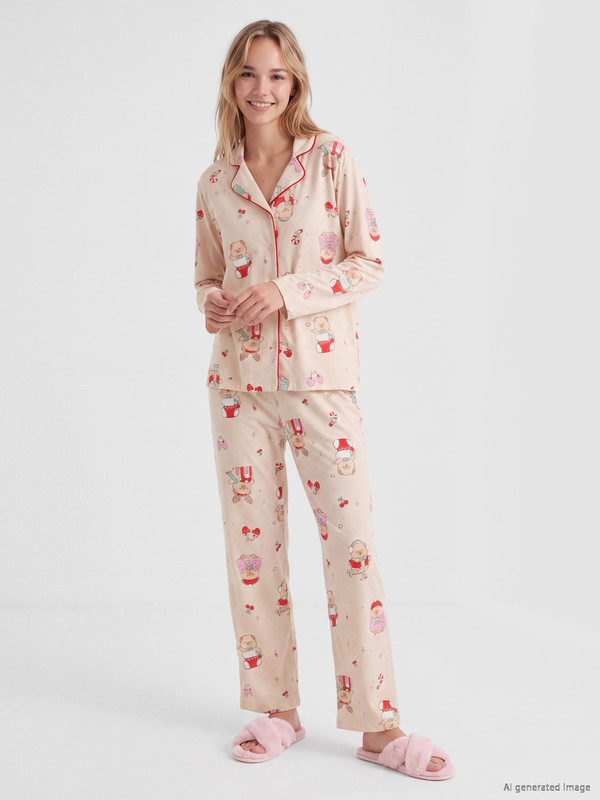 LCW Young New Year themed Women's pyjamas set