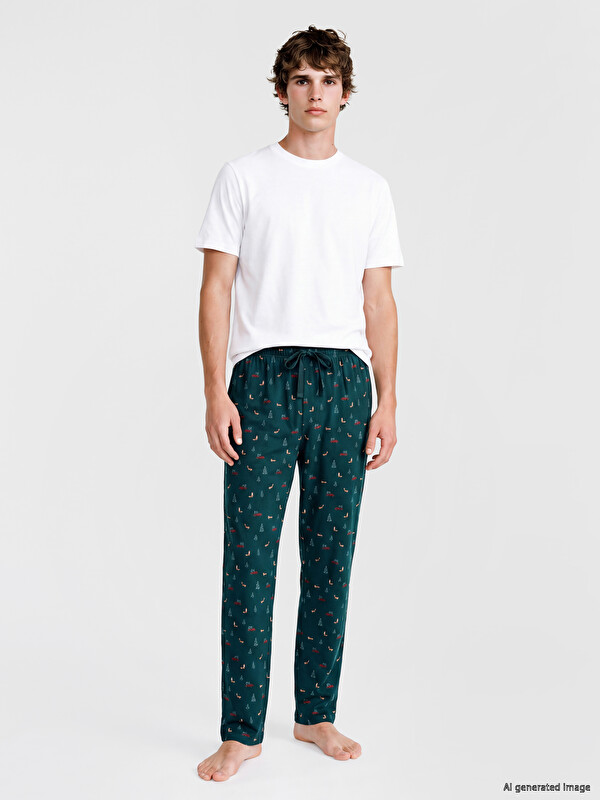 LC WAIKIKI New Year's Themed Men's Pyjamas Bottom