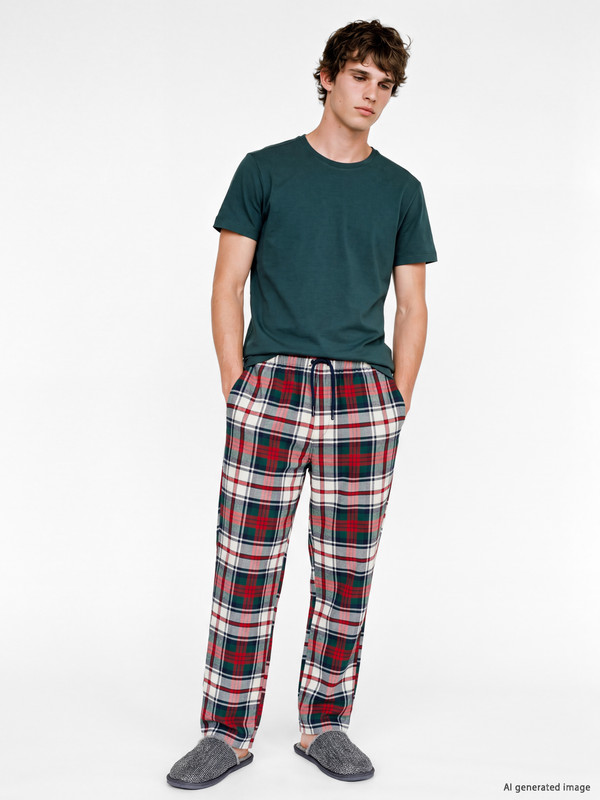 LC WAIKIKI Regular Fit Plaid Men's Pyjamas Bottom
