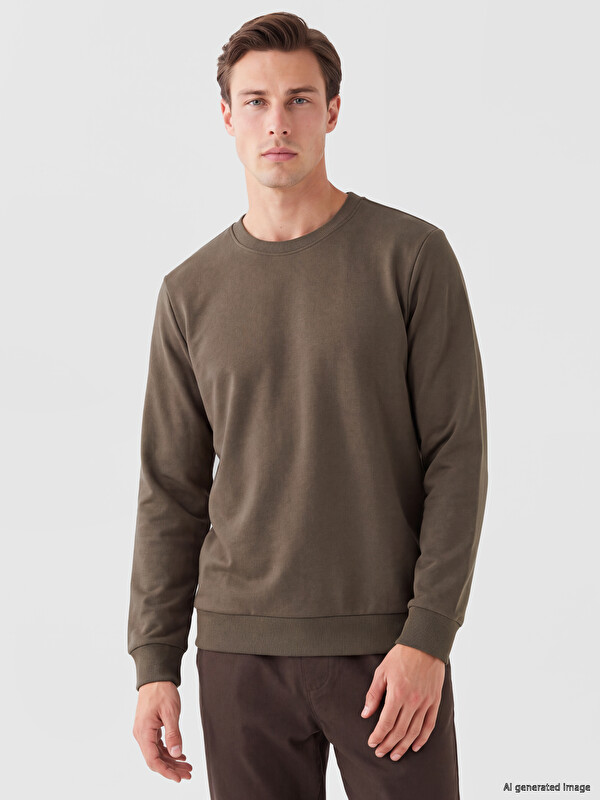 LCWAIKIKI Classic Crew Neck Men's Thick Sweatshirt