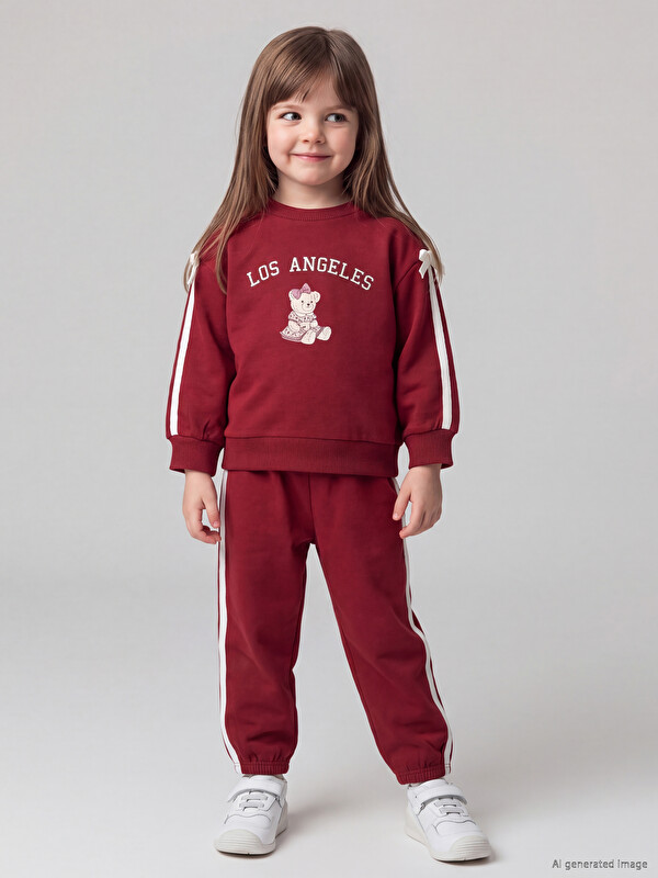 LCW baby Los Angeles Printed Baby Girls' Tracksuit Set