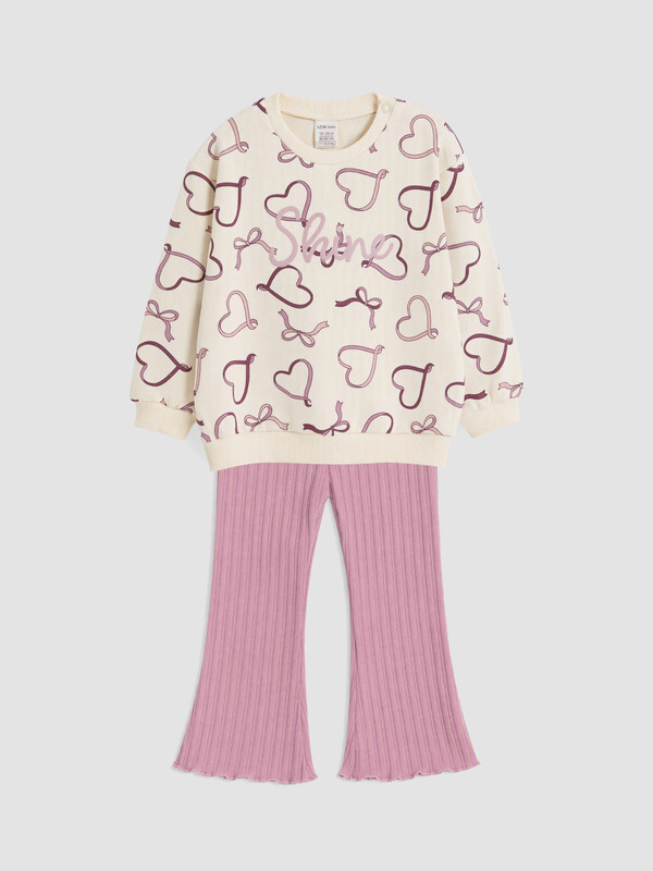 LCW baby Baby Girl Ecru Set
