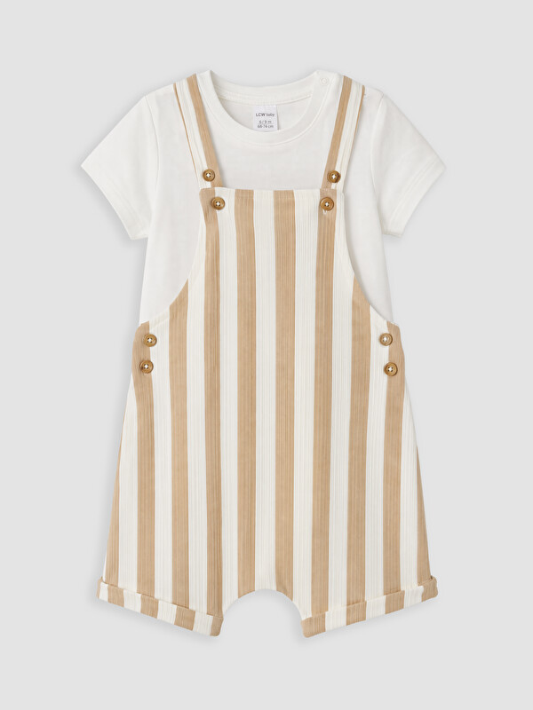 LC WAIKIKI Baby Boy Beige Dungarees
