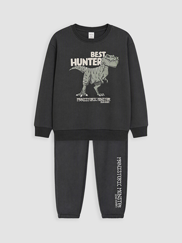 LCW Kids Printed Boys' Sweatshirt and Sweatpants Set