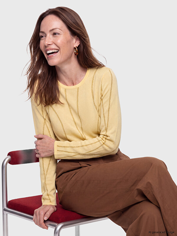 LCW Grace Crew Neck Patterned Women's Knitwear Sweater