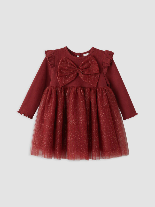 LCW baby Малышки девочки Бордовый Платье