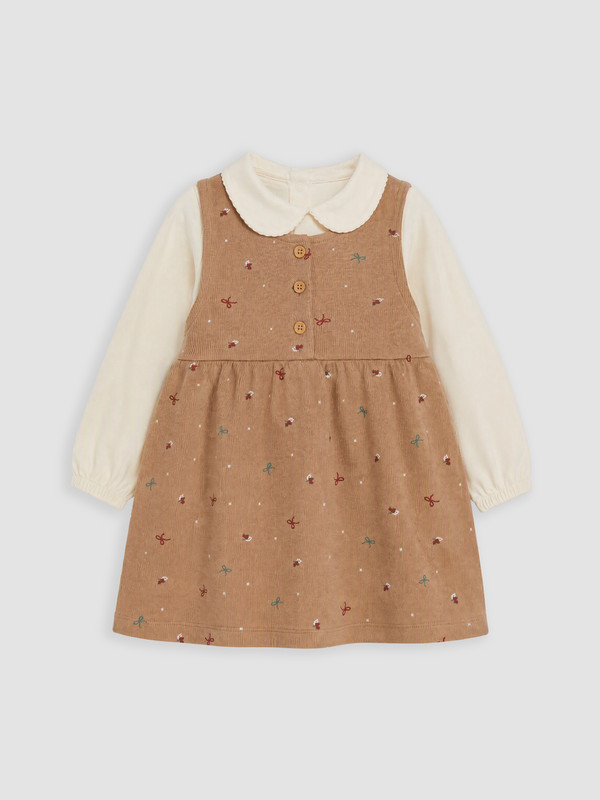 LCW baby Nakışlı Kız Bebek Kadife Elbise
