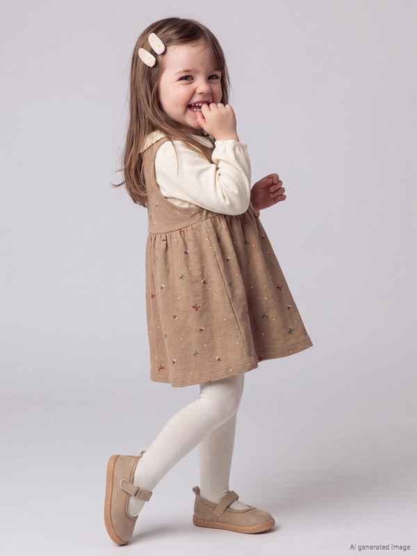 LCW baby Cәби қыздар Қоңыр көйлек
