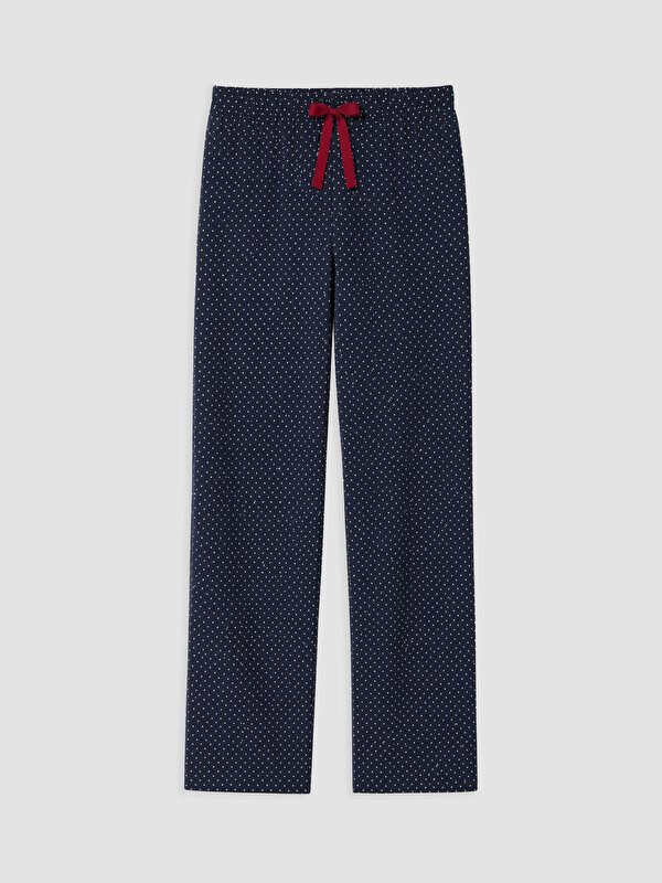 LCW Young Beli Lastikli Puantiyeli Kadın Pijama Alt