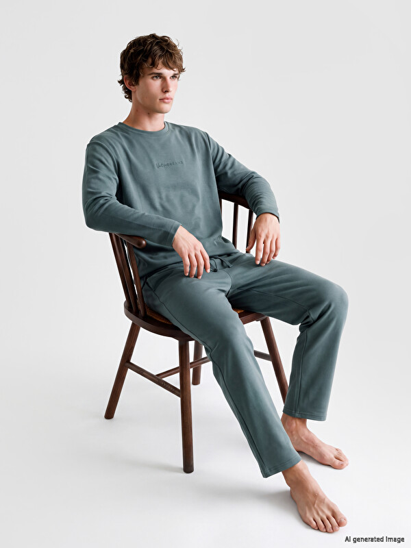 LC WAIKIKI Regular Fit Baskılı Erkek Pijama Takımı