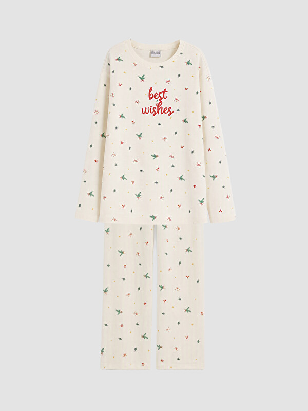 LCW Kids Crew Neck Girls' Pyjamas Set