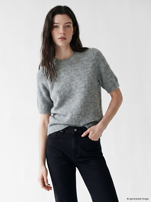 LCW Comfort Bisiklet Yaka Kadın Triko Kazak
