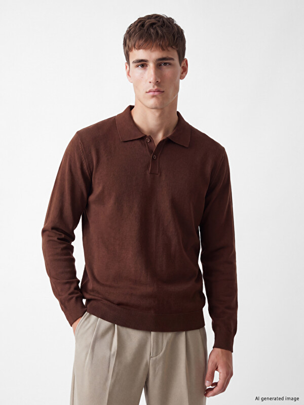LCW Vision Polo Collar Men's Knitwear Sweater