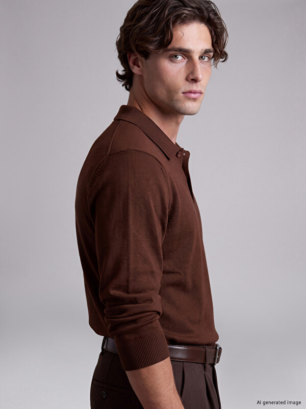 LCW Vision Polo Collar Men's Knitwear Sweater