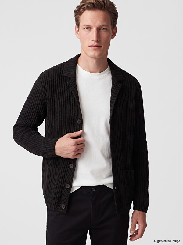 SOUTHBLUE Regular Fit Jacket Collar Men's Knitwear Cardigan
