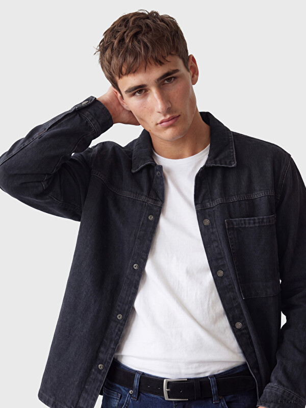LCW Jeans Mashkull Ble E Erret Këmishë xhinsi