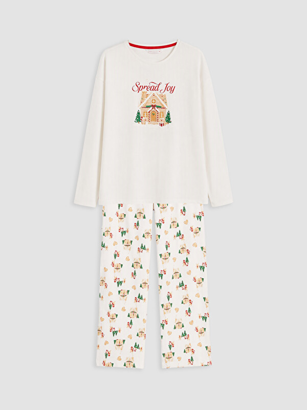 LCW DREAM Yılbaşı Temalı Kadın Pijama Takımı