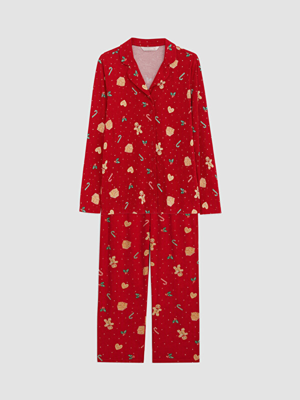 LCW DREAM Yılbaşı Temalı Kadın Pijama Takımı