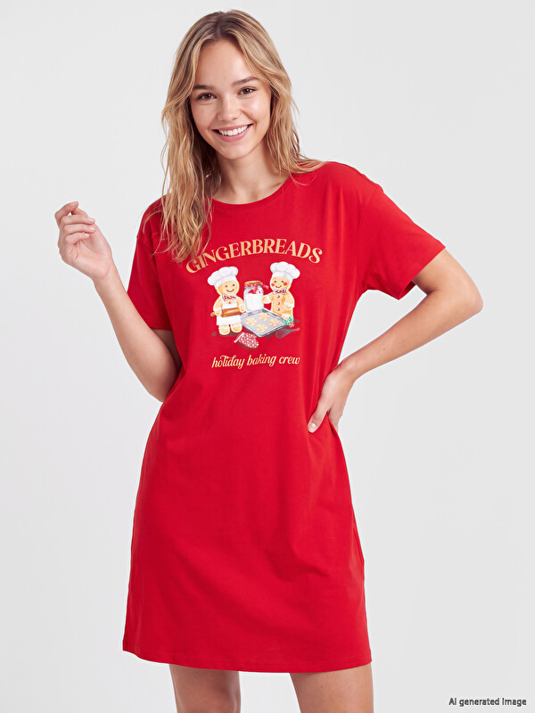 LCW DREAM New Year Themed Women's Nightdress