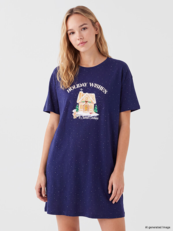 LCW DREAM Woman Navy Nightdress