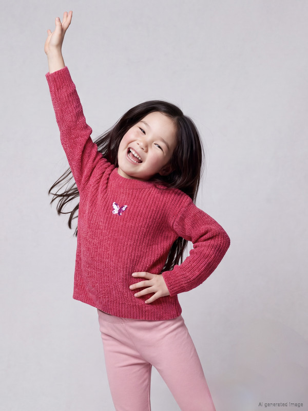 LCW Kids Crew Neck Sequined Girls' Knitwear Sweater
