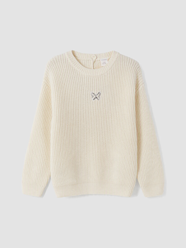 LCW Kids Girl Ecru Sweater