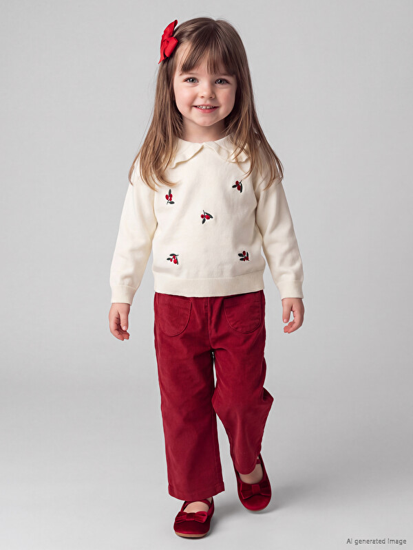 LCW baby Embroidered Baby Girls' Knitwear Set