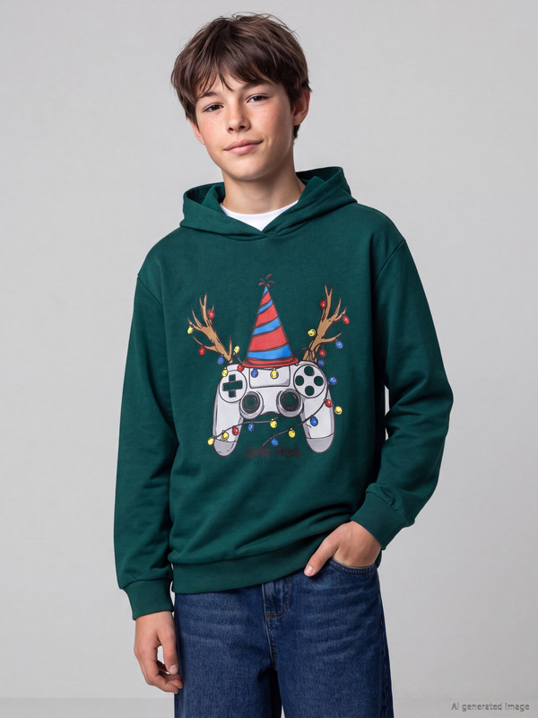 LCW Kids Printed Boys' Thick Sweatshirt