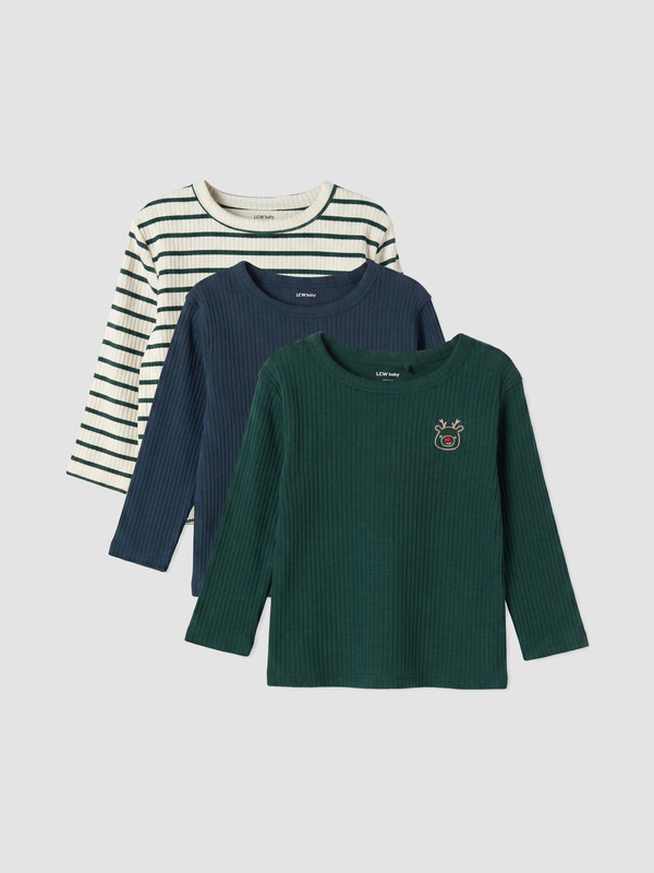 LCW baby 3-Pack Baby Boys' Ribbed T-Shirt