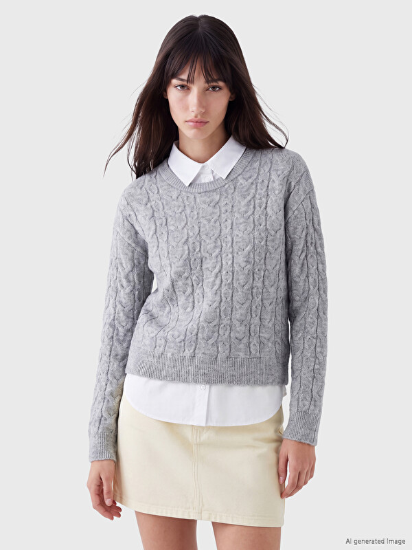 XSIDE Woman Grey Sweater