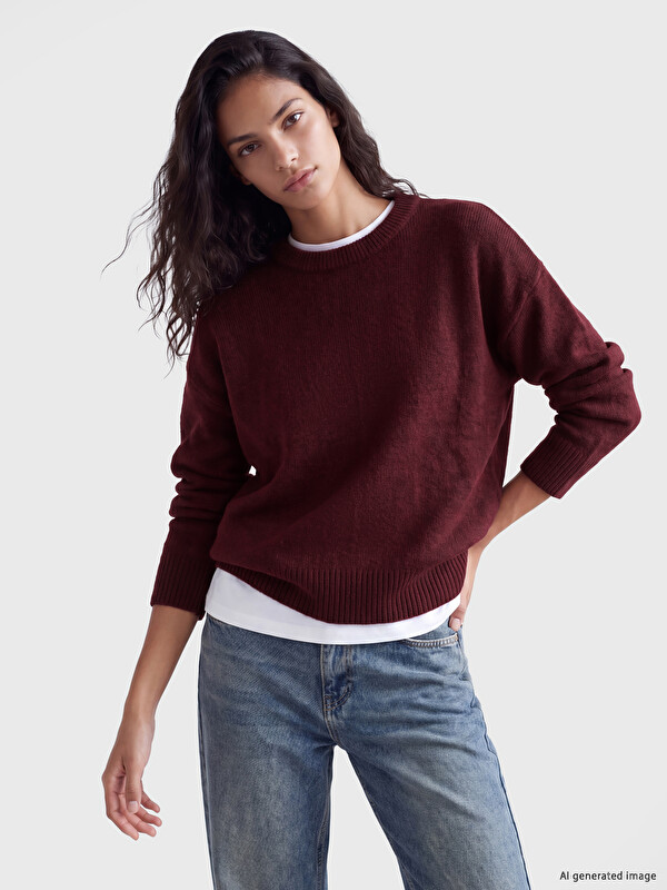 XSIDE Crew Neck Oversize Women's Knitwear Sweater