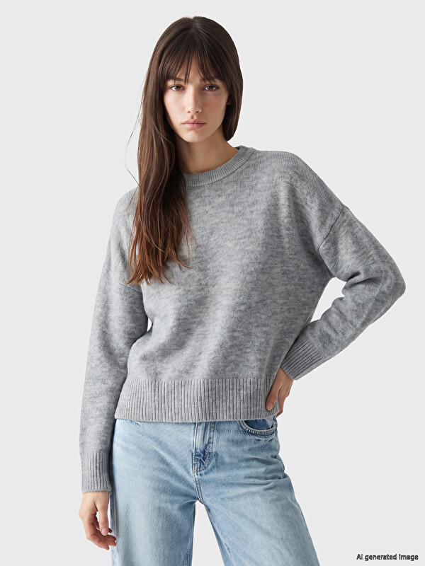 XSIDE Crew Neck Oversize Women's Knitwear Sweater