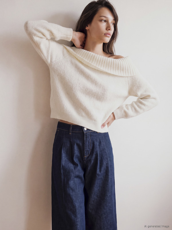 XSIDE Slash Neck Women's Knitwear Sweater
